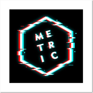 METRIC POLYGON GLITCH Posters and Art